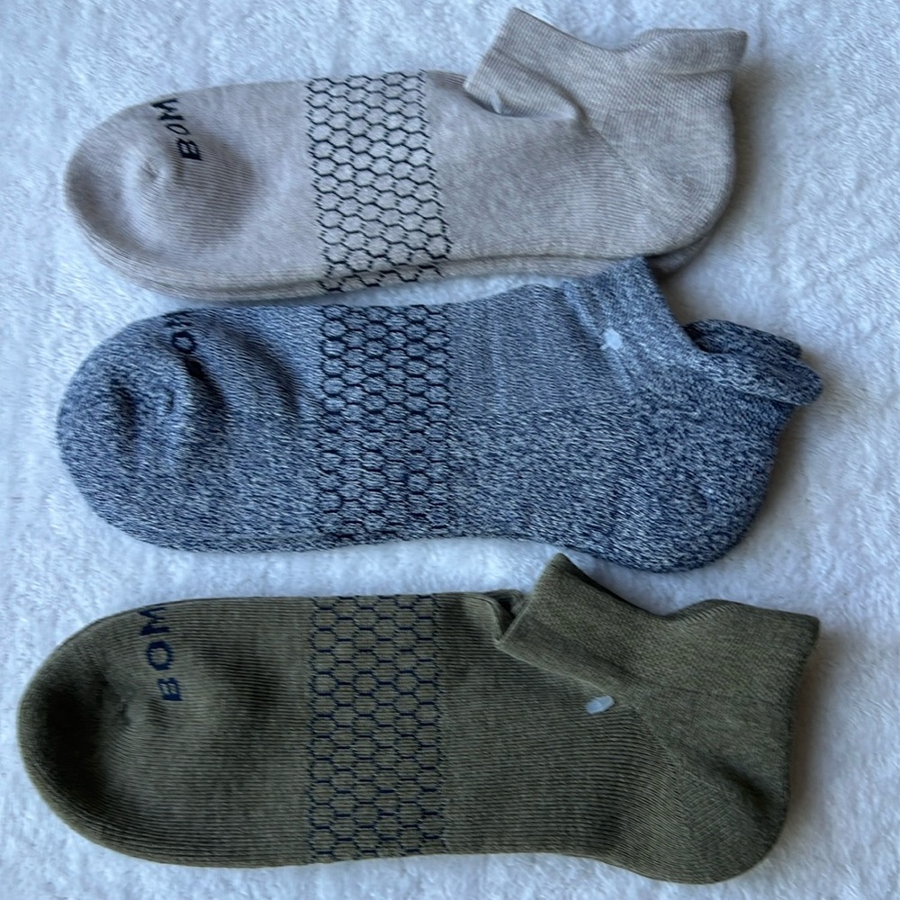 (3)Bombas Solid Ankle Socks - Unisex